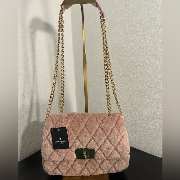 kate spade Handbags - NWT Kate Spade Blush Quilted Shoulder Bag with Gold